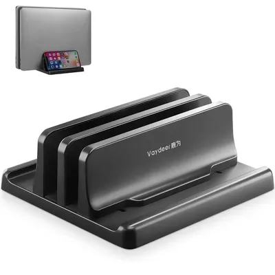Vertical Laptop Stand Plastic Portable Macbook/Tablet/Phone Holder Adjustable Desktop Notebook Dock