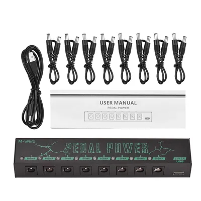M-VAVE PEDAL POWER Guitar Pedal Power Guitar Effector Power Supply 8 Isolated DC 9V 100mah or 300mah