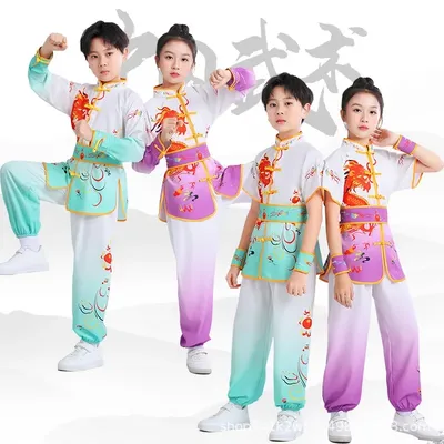 Children's Chinese Style Dragon Dance Tai Kung Fu Martial Arts Practice Student Physical Examination