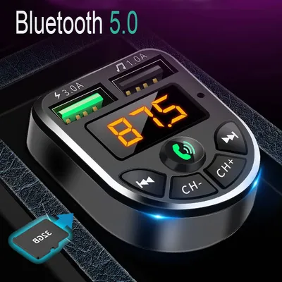 Bluetooth 5.0 MP3 Player Wireless Audio Receiver Dual USB 3.1A Fast Charger 5.0 Version+EDR Fast