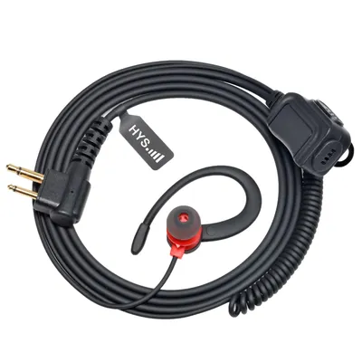 G Shape 2pin Walkie Talkies Earpiece Headset,PTT Mic Surveillance Headset for Motorola CP040, CP200,