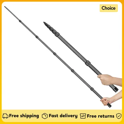 Handheld Microphone Boom Arm Extendable Mic Arm Carbon Fiber Boom Pole for Microphone with 1/4Inch