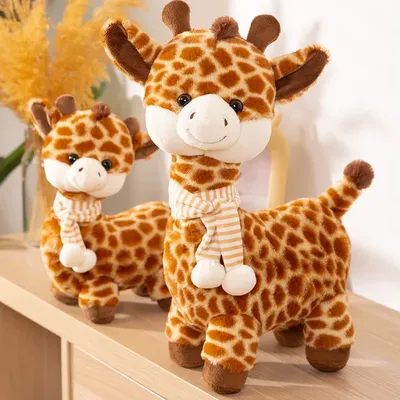 Keylingwd Simulation Giraffe Plush Toy Soft Plush Stuffed Animal Giraffe Doll Room Decoration Birthday Gift
