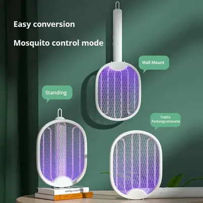 1pc New Mosquito Killer Lamp USB Rechargeable Electric Foldable Mosquito Killer Racket Fly Swatter