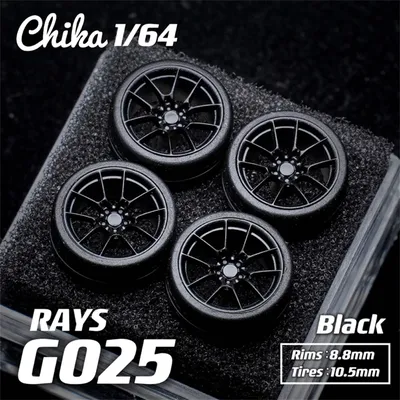 1/64 Chika Nabes Wheels Tires Luxurious Modified Parts JDM VIP for Hotwheels Tomica MiniGT Modified