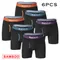 6 pcs Bamboo Men Underwear With Opening Breathable Mens Boxershorts Men