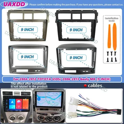 For 2004-20012 Geely MK Toyota Vios Yaris Vitz Belta 9inch cd radio android stereo frame panel audio