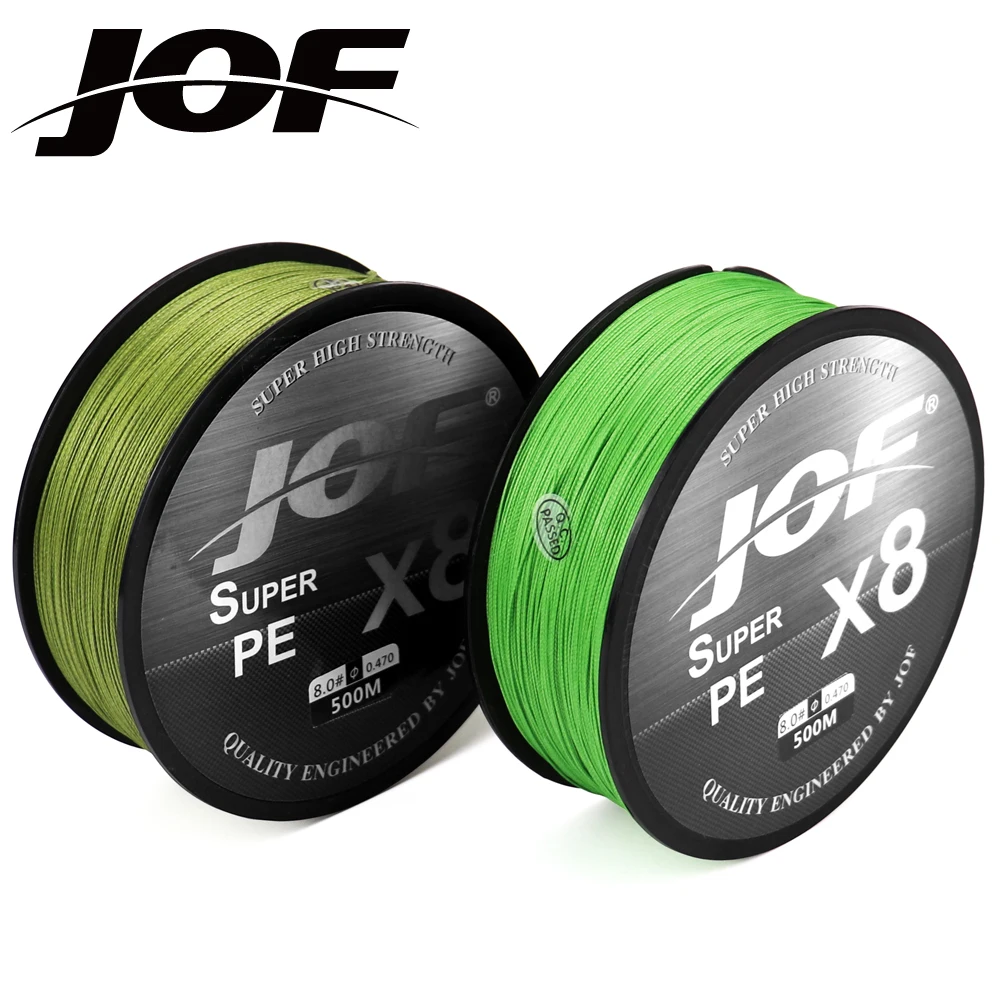JOF 150M-500M 8 Strand Braided Outdoor Fishing Line Sea Fishing Ice Fishing River Fishing Rock Fishing Fishing Gear 15-100LB X8