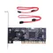 4 Ports PCI SATA Raid Controller Internal Expansion Card with Two Sata Cables, for Desktop