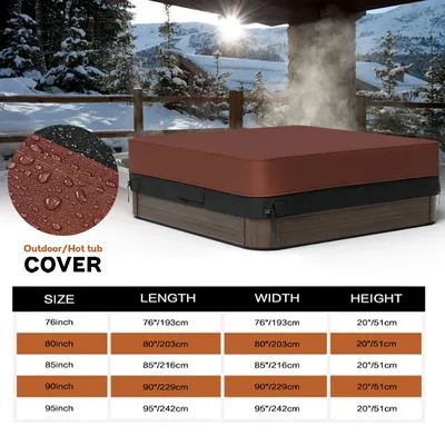 600D Oxford Hot Tub Dust Cover Cap swimming pool Waterproof Anti-UV Outdoor Warm Spa Hotspring