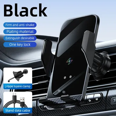New Wireless Car Phone Holder with Charger 15W Wireless Phone Charging Mobile Holder for Car for