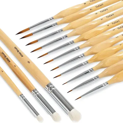 Model Paint Brushes Dry Brush - Large Dry Brush Set with Miniature Detail Paint Brush Set for