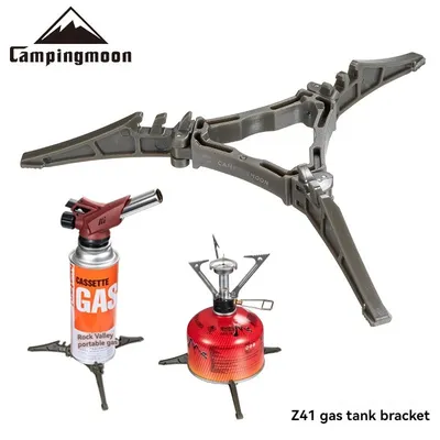 CAMPINGMOON Portable Foldable Gas Cylinder Bracket Long Flat Gas Cylinder Universal Bracket Three