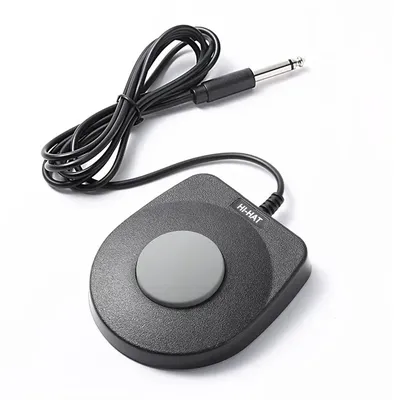 6.5mm Sustain Pedal Single Foot Drum Set Pedal for MIDI Keyboard Electric Pianos Hand Roll Piano