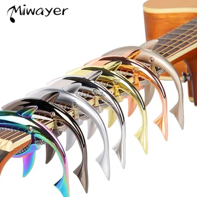 Miwayer Metal Shark Guitar Capo Zinc Alloy for Bass Acoustic and Electric Guitar with Good Hand