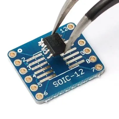 1211 SMT Breakout PCB for SOIC-12 or TSSOP-12 - 6 Pack! ESP32