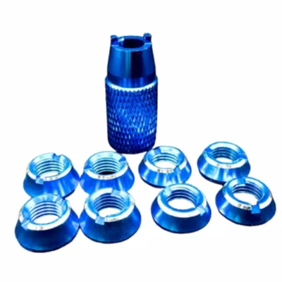 Radio Anodized Aluminum Switch Nuts (8 Pack) for Radiomaster TX16S / Jumper T-lite / FrSky
