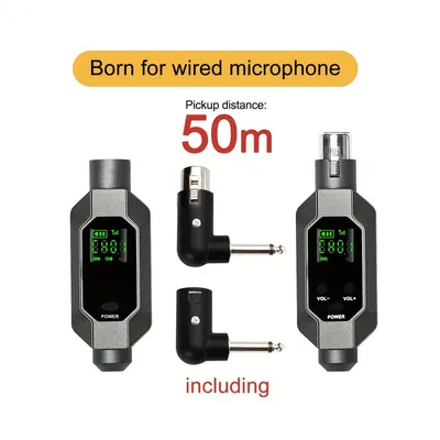 UHF Wireless Microphone Converter XLR Transmitter and Receiver Microphone Wireless System for