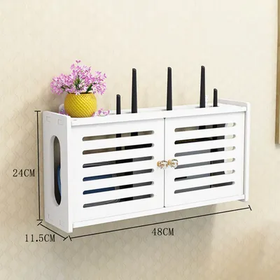 Wall Mounted Wireless Router Rack Living Room Wall-Mounted WiFi Storage Box Wall Decoration Cable
