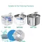 4/12 sets Cat Water Fountain Replacement Filters Pet Water Fountain Replacement Filter for 2.2L Stainless Cat Water Fountain