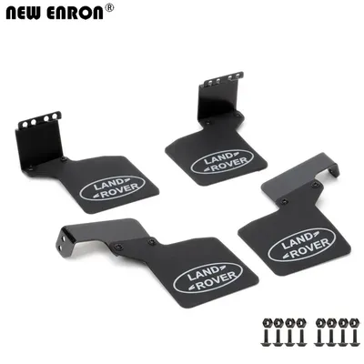NEW ENRON Rubber Quarters Front & Rear Fender Mud Flaps & Aluminum Bracket Set for RC Crawler Car
