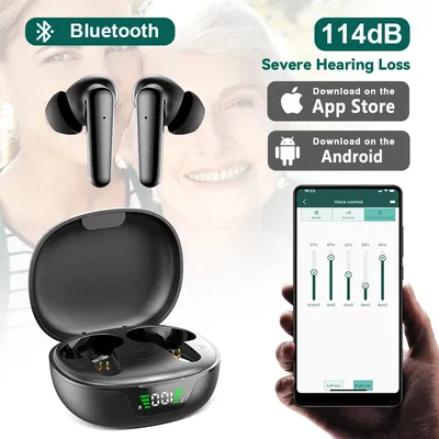 Rechargeable Hearing Aids Bluetooth Hearing Aid APP Control Digital Sound Amplifier For Deafness Moderate to Severe Loss