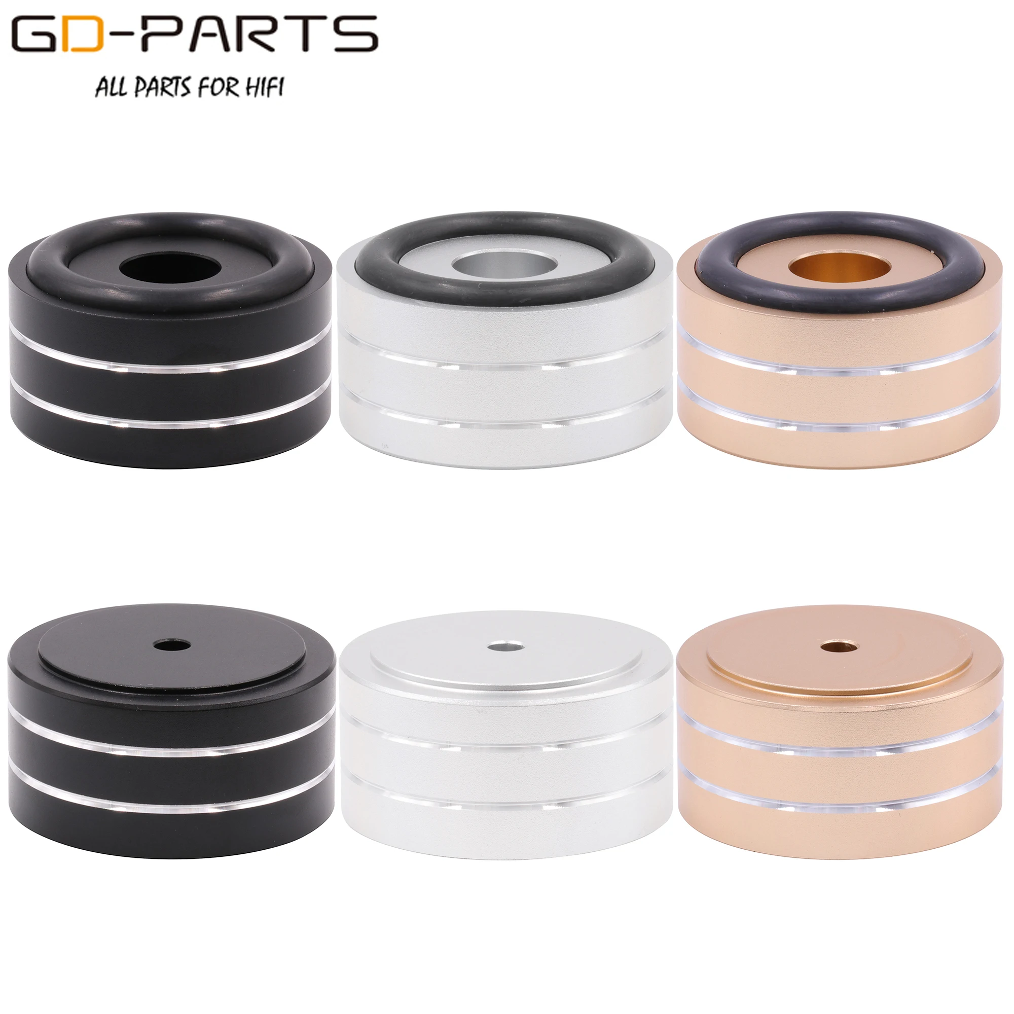 40mm*20mm Machined Solid Aluminum AMP Feet PC Chassis Speaker Cabinet Isolation Stand Base DAC Turntable Pad Cone Damper