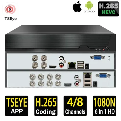 CCTV DVR 4ch/8ch 1080N AHD DVR Digital Video Recorder 6 IN 1 Hybrid DVR 1080P NVR Security