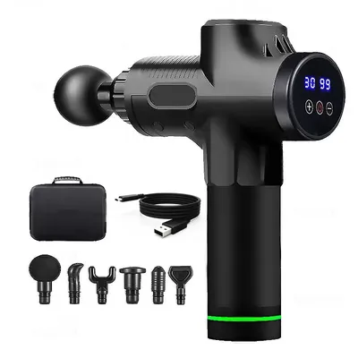 Deep Muscle Massage Gun Electric Percussion Pistol Massager For Body Neck Back Leg Fitness Tool 30