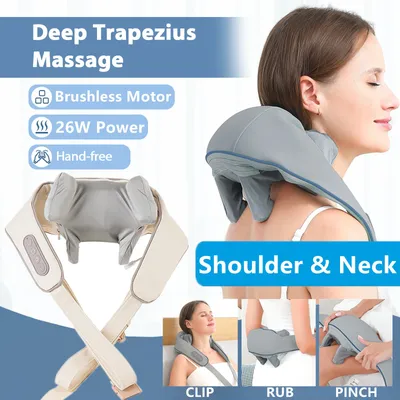 Foreverlily 26W Neck And Shoulder Massager Wireless Shoulder And Back Kneading Massage Shawl