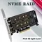 Dual M.2 NVME to PCI Express X8 4.0 Raid Controller PCIE Split Card 2 Ports M2 NVME M KEY for 2230