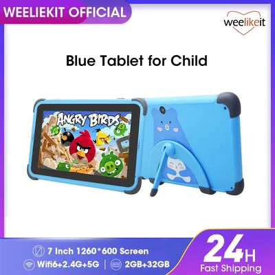 Used Tablets 7'' Android Children Tablet 2GB 32GB 4-Core Tablet for Kids 1024x600 IPS Dual Wifi 5G