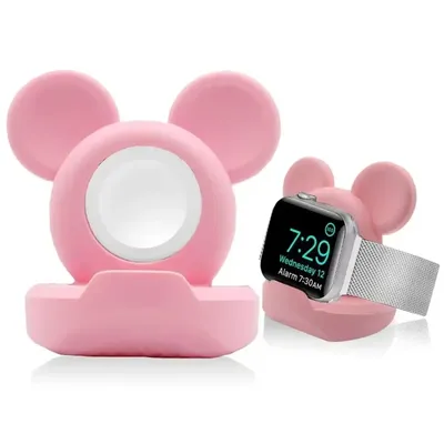 Charger Stand for Apple Watch Series 10 9 8 7 6 SE 5 4 IWatch Silicone 46mm 45mm 44mm 42mm 41mm 40mm