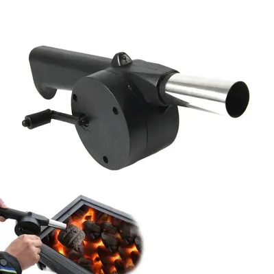 Outdoor Barbecue Fan Hand-cranked Air Blower Portable BBQ Grill Fire Bellows Tools Picnic Camping