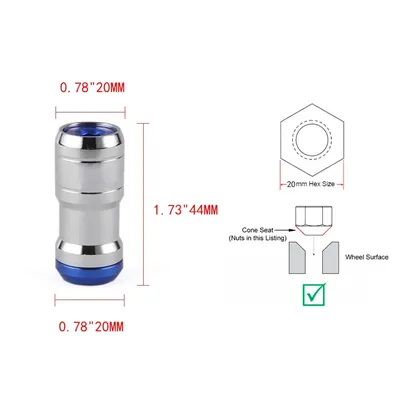 Whales 20pcs M12 X 1.5 M/12 X 1.25 Acorn Rim Volk Racing Lug Wheel Nuts Screw for Nissan for Subaru