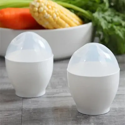 2PCS Egg Steamer Cooker Cute Mini Microwave Egg Steamer Breakfast Convenient Nutritious Egg Cup Egg