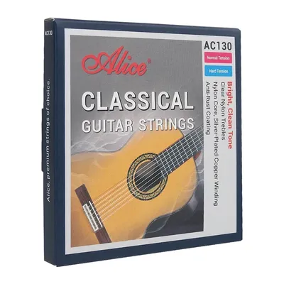 Alice AC130 Classical Guitar String Set Clear Nylon Plain String Silver Plated Copper Alloy Winding