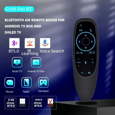 G10S Pro BT Air Mouse 2.4G Wireless Gyroscope Smart Remote Control With Voice IR Learning for