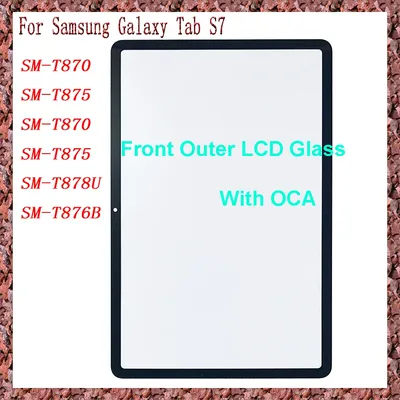 For Samsung Galaxy Tab S7 SM-T870 SM-T875 T876B T878U T870 T875 Touch Screen Panel Tablet Front