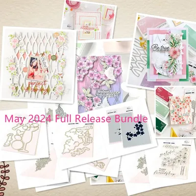 May 2024 Full Release Bundle Cheers New Metal Cutting Dies Stamps Stencil For 2024 Scrapbook Diary