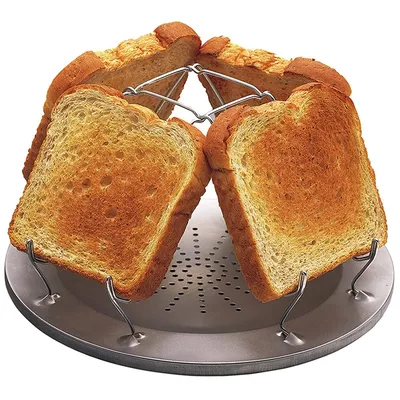 Simple Portable Stainless Steel Toast Rack Outdoor Camping Toaster Folding Portable Grill