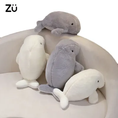 40/50cm Kawaii Manatee Plushies Sea Cow Plush Toys Lifelike Stuffed Ocean Animals Dugong Soft Dolls Kids Educational Gifts