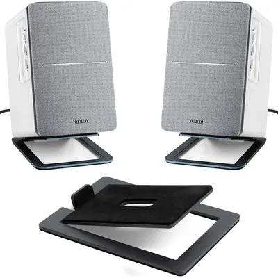 2 Pcs Speaker Stand Enhance Spatial Sound Effects and Shock Absorption, For Desktop Audio Support