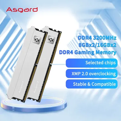 Asgard Memória Ram DDR4 8GBX2 16GB 3200mhz For Desktop Computador Memory with Heat Sink