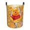 Custom Winnie Pooh Bear Manga Laundry Basket Collapsible Baby Hamper for Nursery Toys Organizer