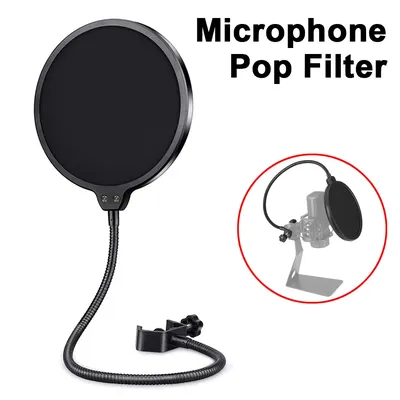 150mm Double Layer Microphone Pop Filter Studio Flexible Wind Screen Sound Filter Mask Mic Shield Recording Accessories