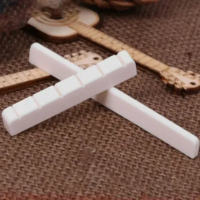 1PC 6 String Bone Classical Guitar Bridge Saddle or Nut White Bone Bridge Replacement Parts Real