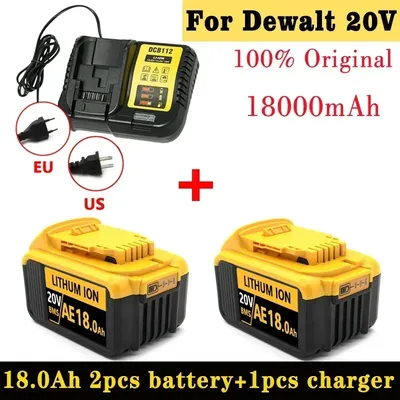 New 100% Original 18000mAh 20V for Dewalt Power Tool Battery DCB206 20V 18.0Ah Battery DCB206 20V