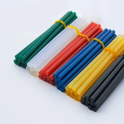 Color glue stick 10pcs 7/11x270mm(Green: 200 mm） hot melt glue stick 7mm/11mm diameter household DIY