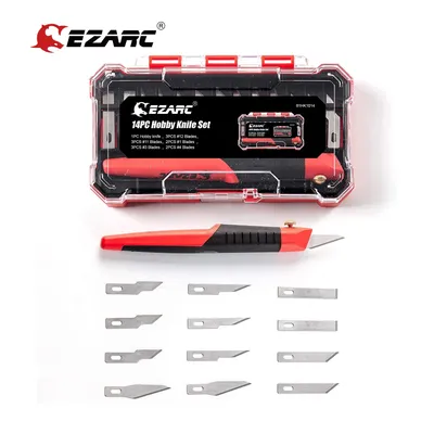 EZARC Precision Utility Knife Set Craft Hobby Knife 13pcs Refill Carving Art Modeling Scrapbooking